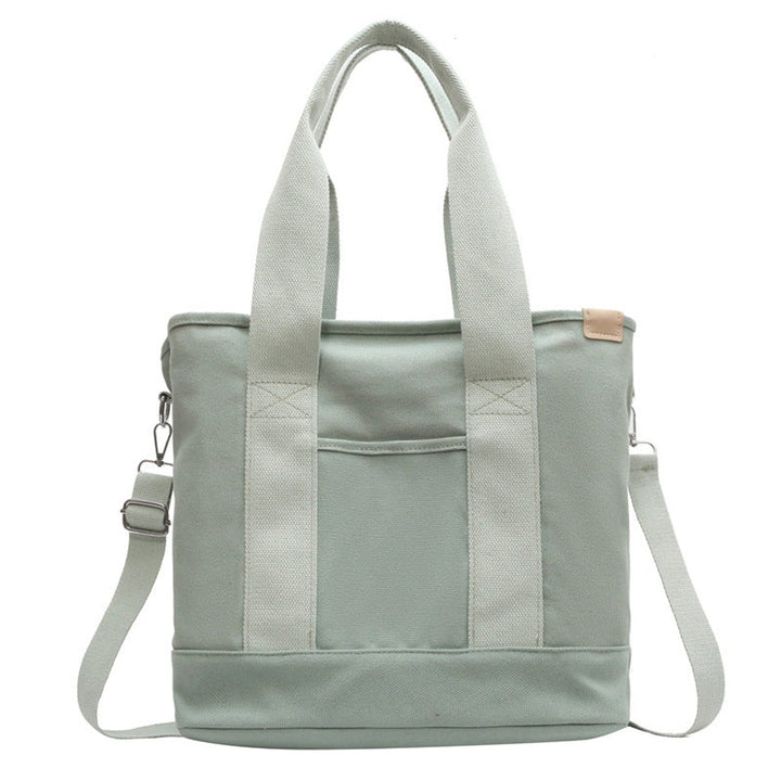 Women's Multifunction Crossbody Canvas Tote Bag Adjustable Shoulder Strap - Grün