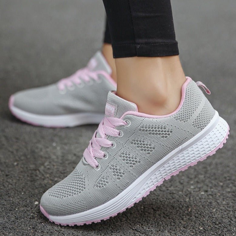 Women's Orthopedic Arch-Support Breathable Mesh Lace-Up Sneakers