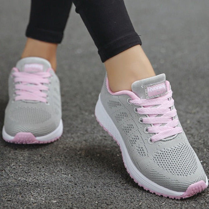 Women's Orthopedic Arch-Support Breathable Mesh Lace-Up Sneakers