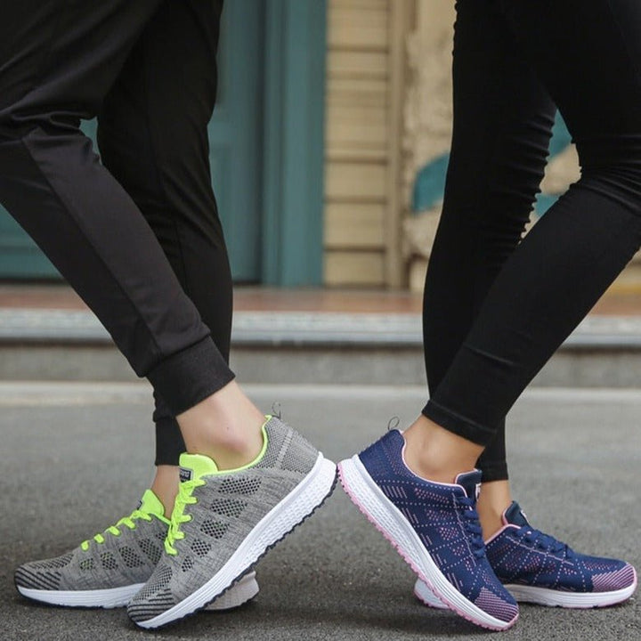 Women's Orthopedic Arch-Support Breathable Mesh Lace-Up Sneakers