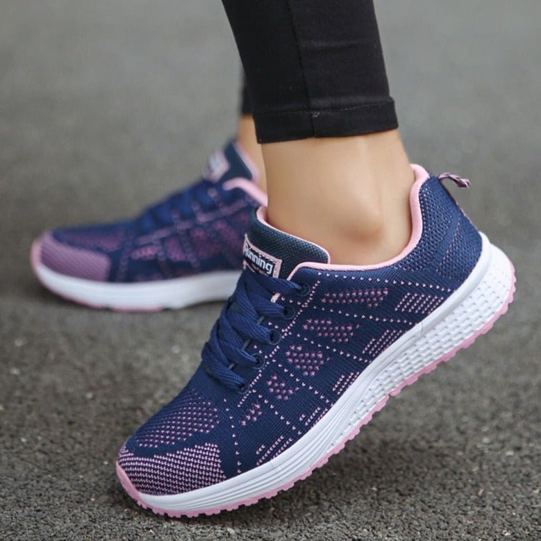 Women's Orthopedic Arch-Support Breathable Mesh Lace-Up Sneakers