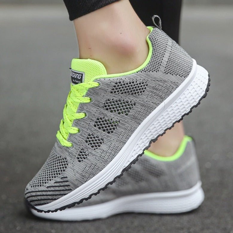 Women's Orthopedic Arch-Support Breathable Mesh Lace-Up Sneakers