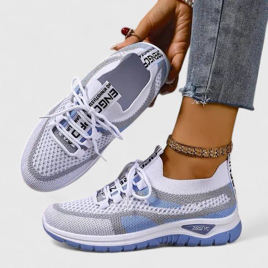 Women's Orthopedic Arch-Support Breathable Mesh Lace-Up Walking Sneakers