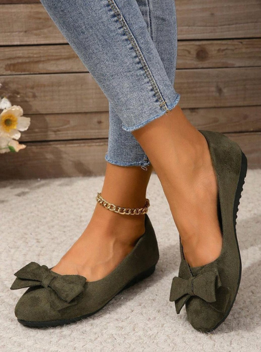 Women's Orthopedic Bow-Detail Slip-On Comfort Shoes Ballet Flats