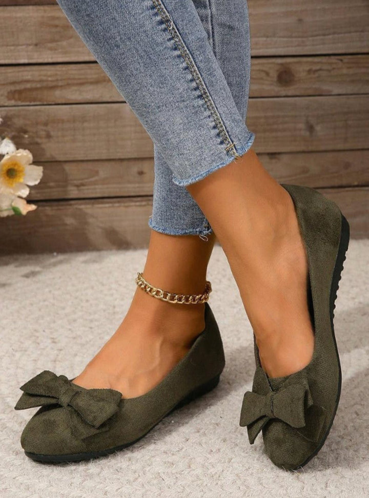 Women's Orthopedic Bow-Detail Slip-On Comfort Shoes Ballet Flats