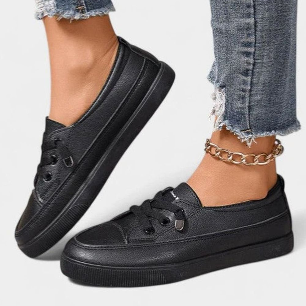 Women's Orthopedic Cushioned Lace-Up Low-Top Sneakers, White
