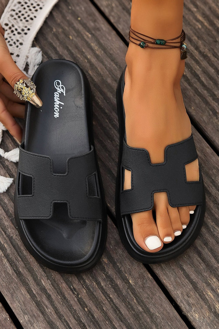 Women's Orthopedic Cut-Out Platform Slide Sandals