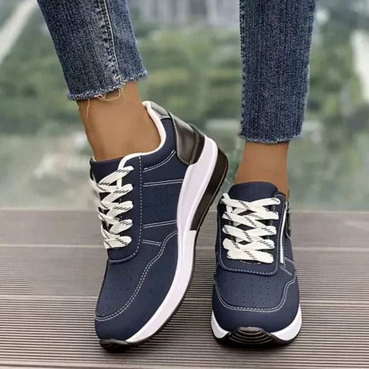 Women's Orthopedic Lace-Up Wedge Platform Walking Sneakers
