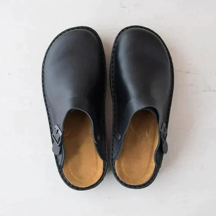 Women's Orthopedic Leather Slip-On Clog Boots