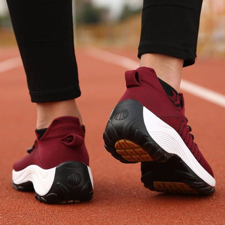 Women's Orthopedic Memory-Foam Lace-Up Platform Sneakers