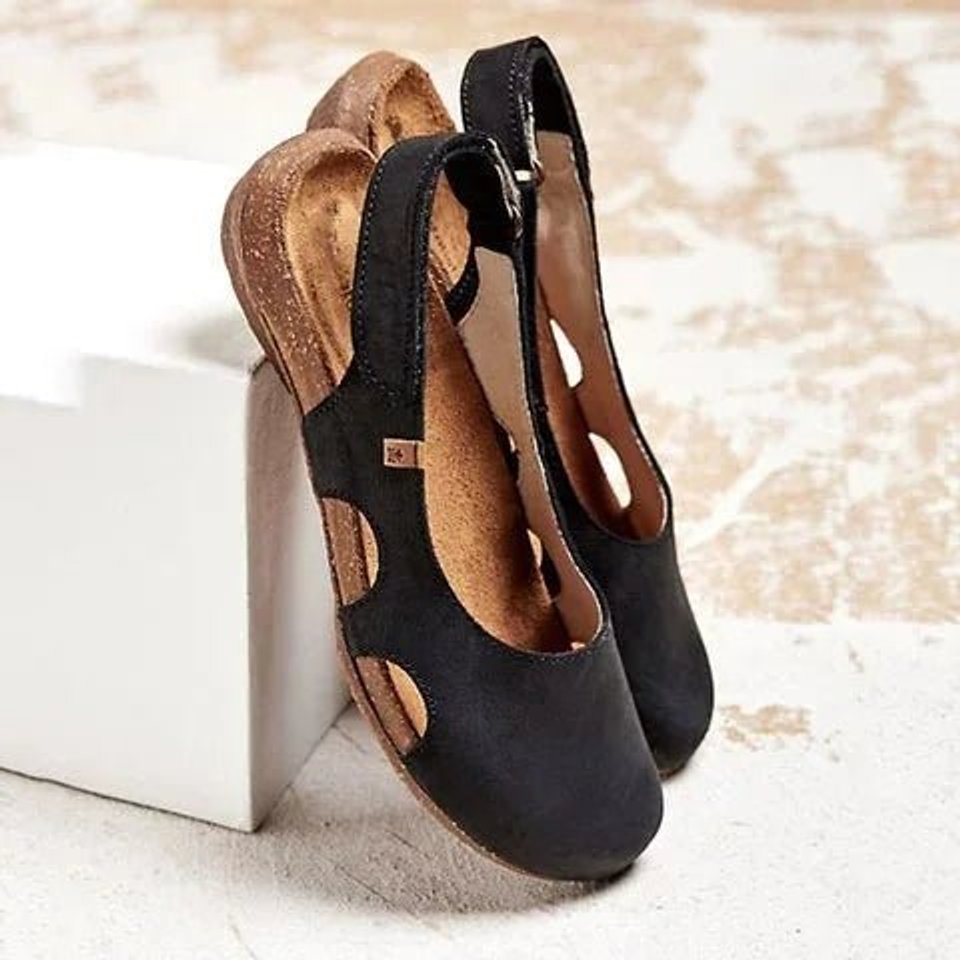 Women's Orthopedic Memory-Foam Slingback Comfortable Sandals - Black