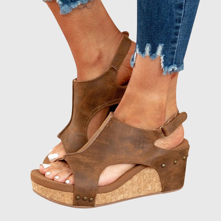 Women's Orthopedic Open-Toe Wedge Slingback Sandals