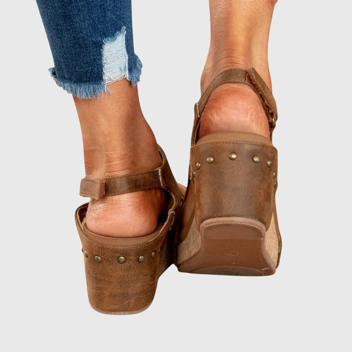 Women's Orthopedic Open-Toe Wedge Slingback Sandals