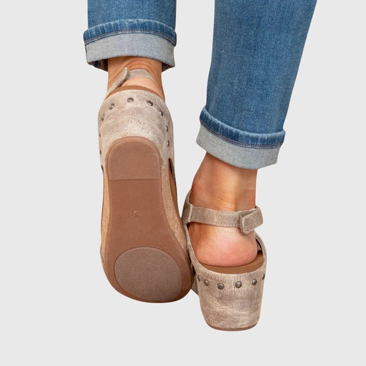 Women's Orthopedic Open-Toe Wedge Slingback Sandals