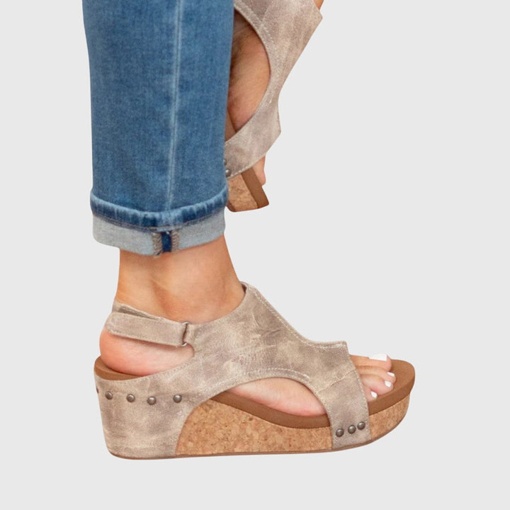 Women's Orthopedic Open-Toe Wedge Slingback Sandals