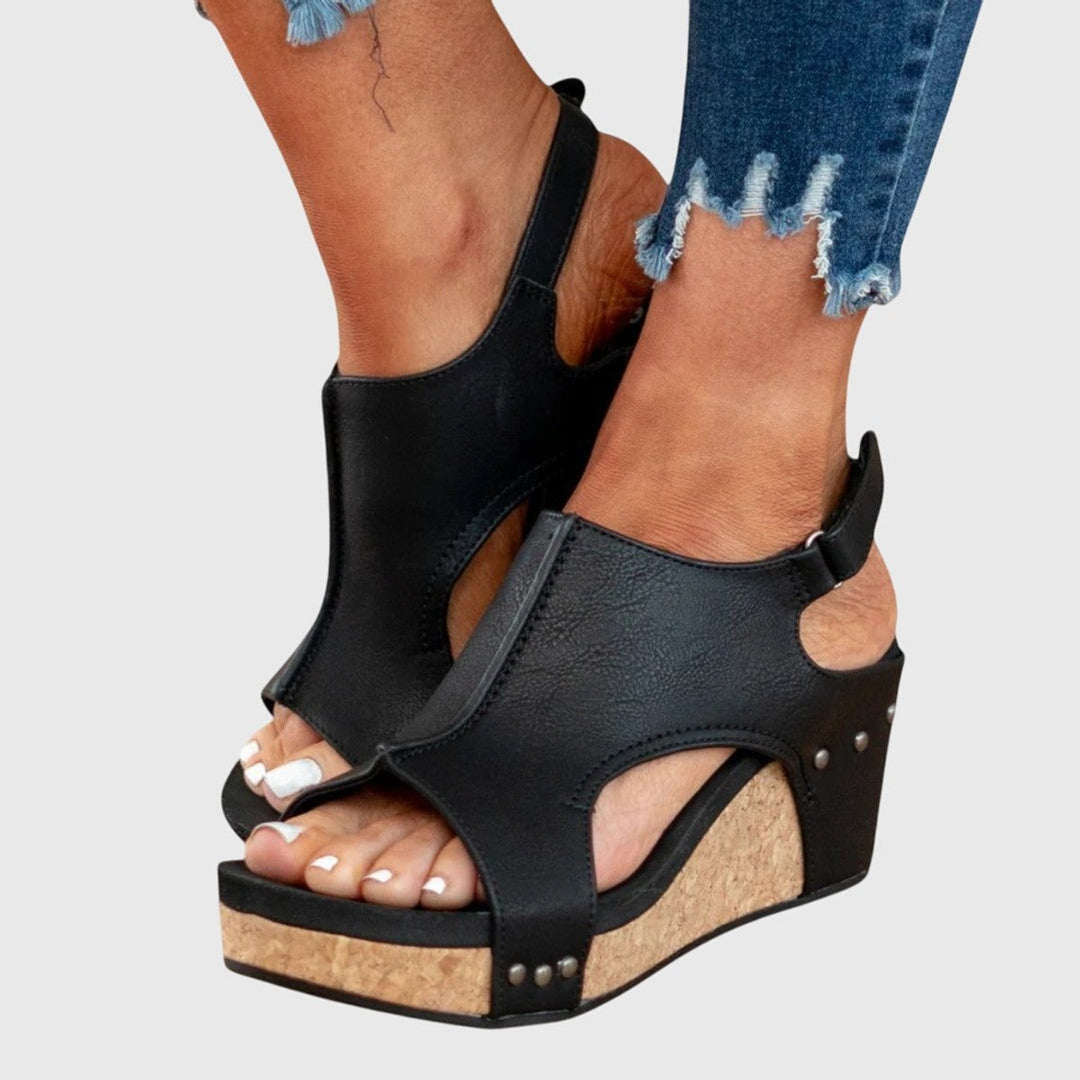 Women's Orthopedic Open-Toe Wedge Slingback Sandals