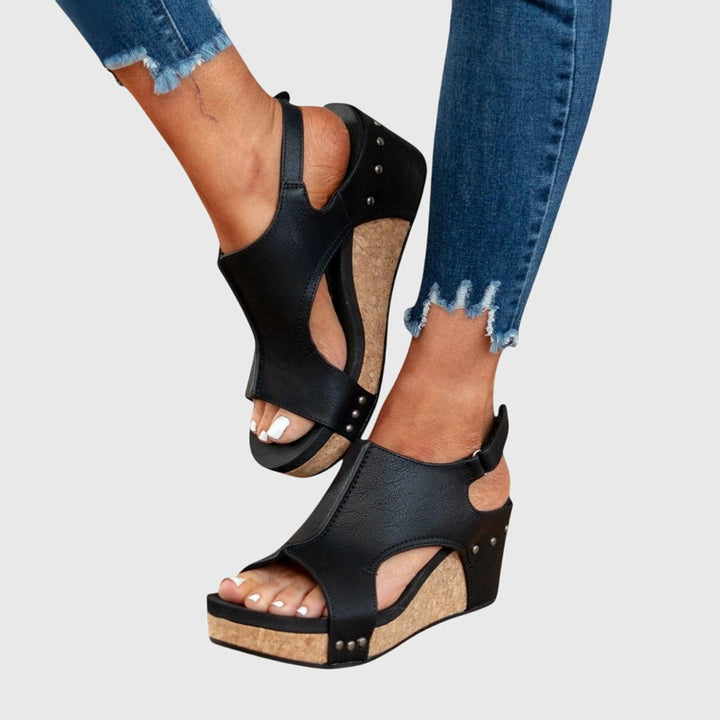 Women's Orthopedic Open-Toe Wedge Slingback Sandals