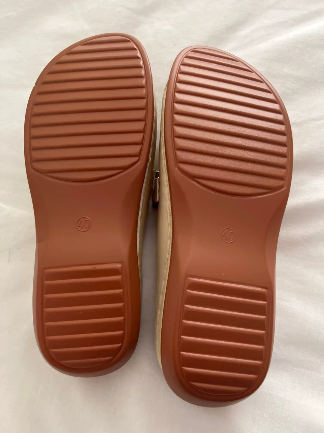 Women's Orthopedic Wedge Slip-On Slide Sandals Metal Buckle