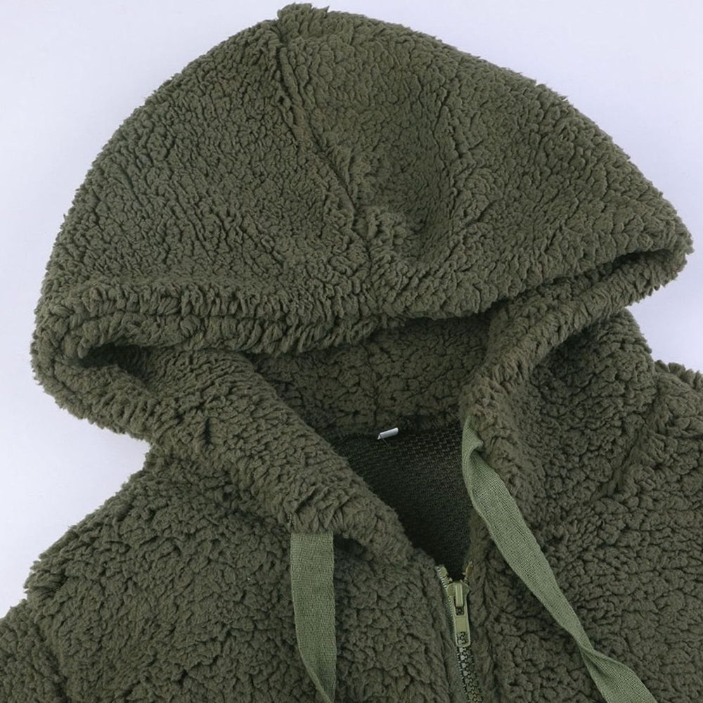 Women's Oversized Hooded Sherpa Teddy Coat