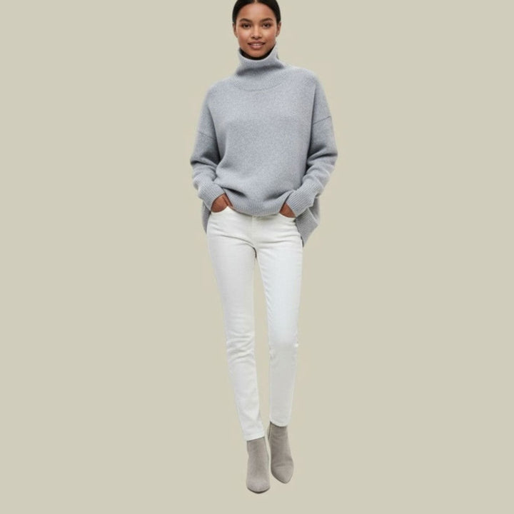 Women's Oversized Loose Fit Turtlenecks Cozy Knit Sweater