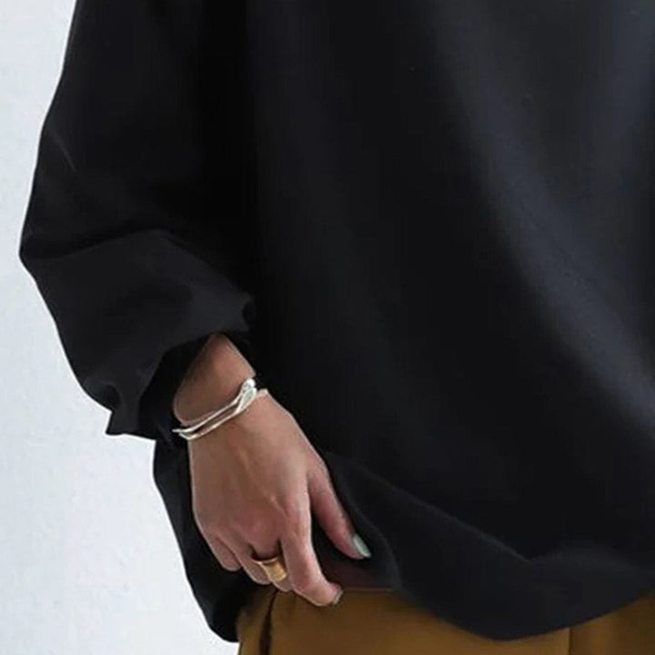 Women's Oversized Mock Neck Knit Sweater Long Sleeve Pullover Top
