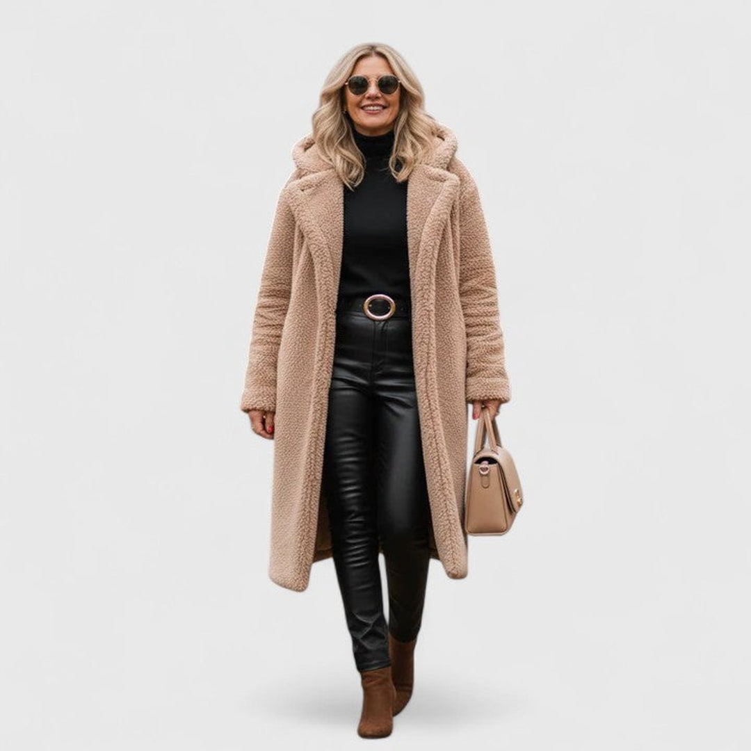 Women's Oversized Teddy Faux Fur Long Winter Jacket