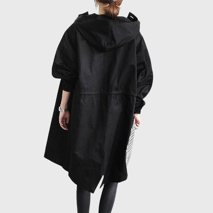 Women's Relaxed-Fit Hooded Waterproof Long Trench Coat
