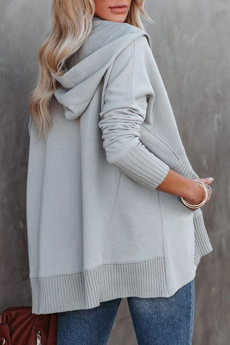 Women's Relaxed-Fit Long-Sleeve Hooded Pullover Tunic Sweatshirt