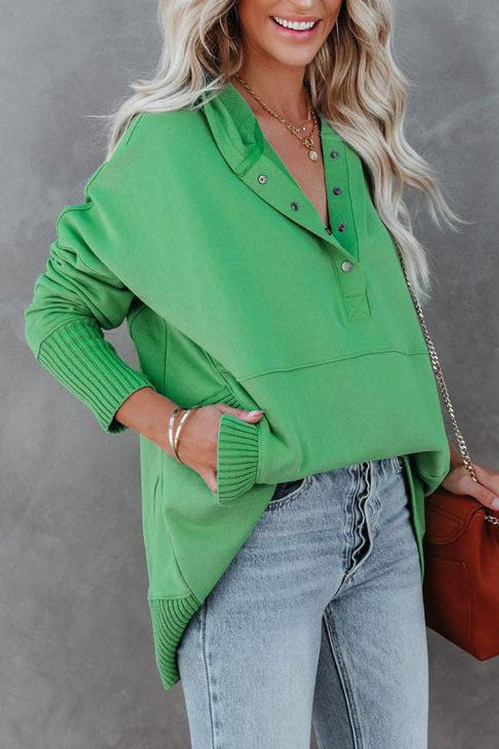 Women's Relaxed-Fit Long-Sleeve Hooded Pullover Tunic Sweatshirt