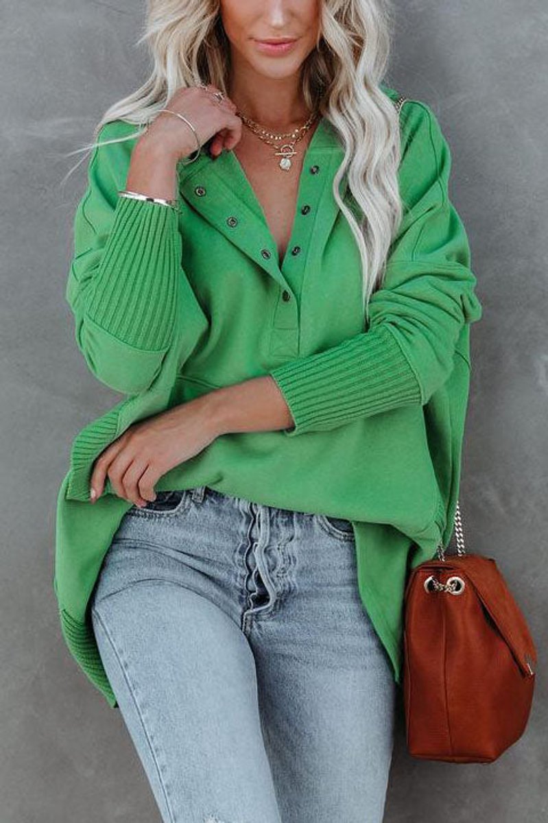 Women's Relaxed-Fit Long-Sleeve Hooded Pullover Tunic Sweatshirt