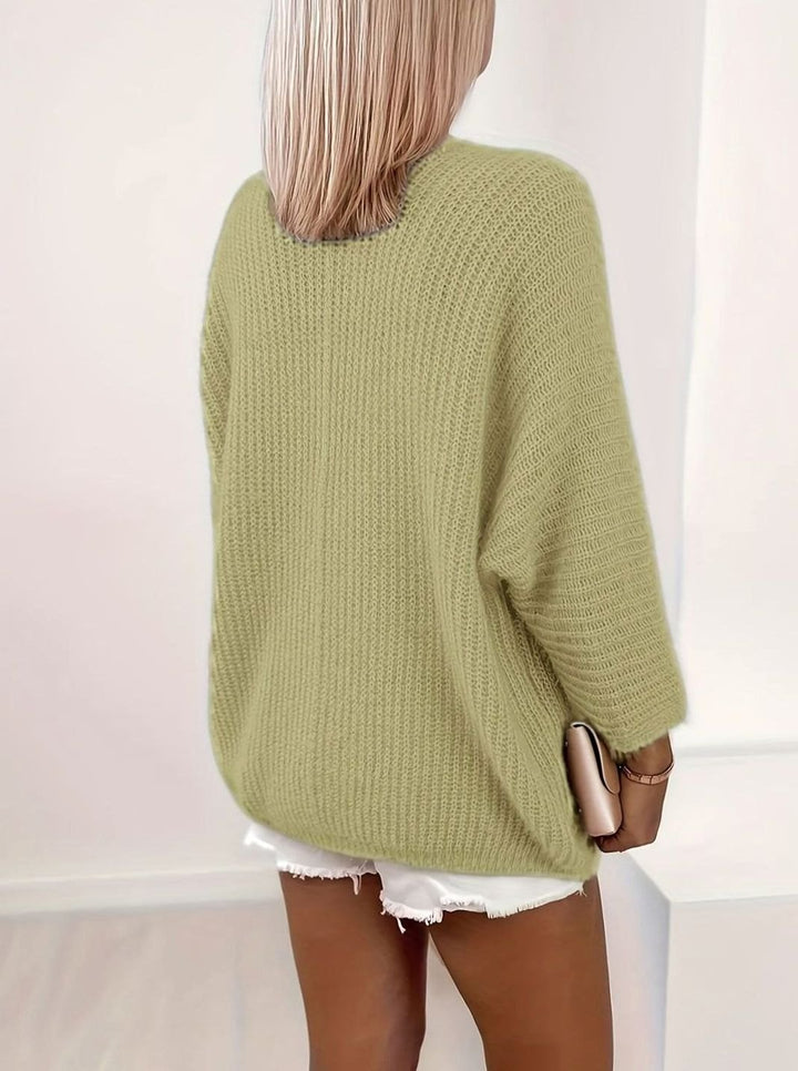 Women's Relaxed Open-Front Knit Cardigan