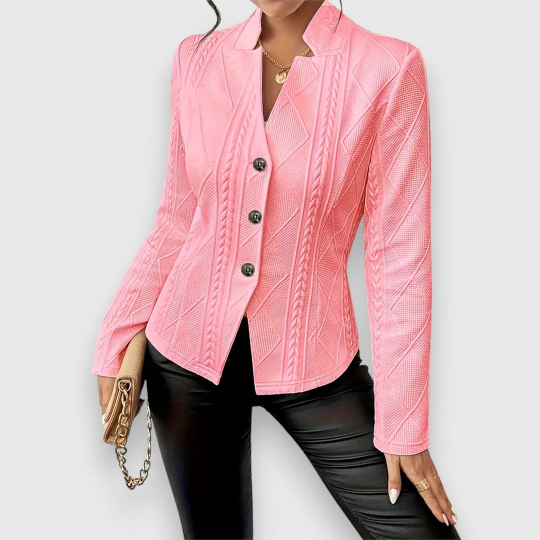 Women's Slim-Fit Cable-Knit Mock-Neck Long-Sleeve Sweater Top