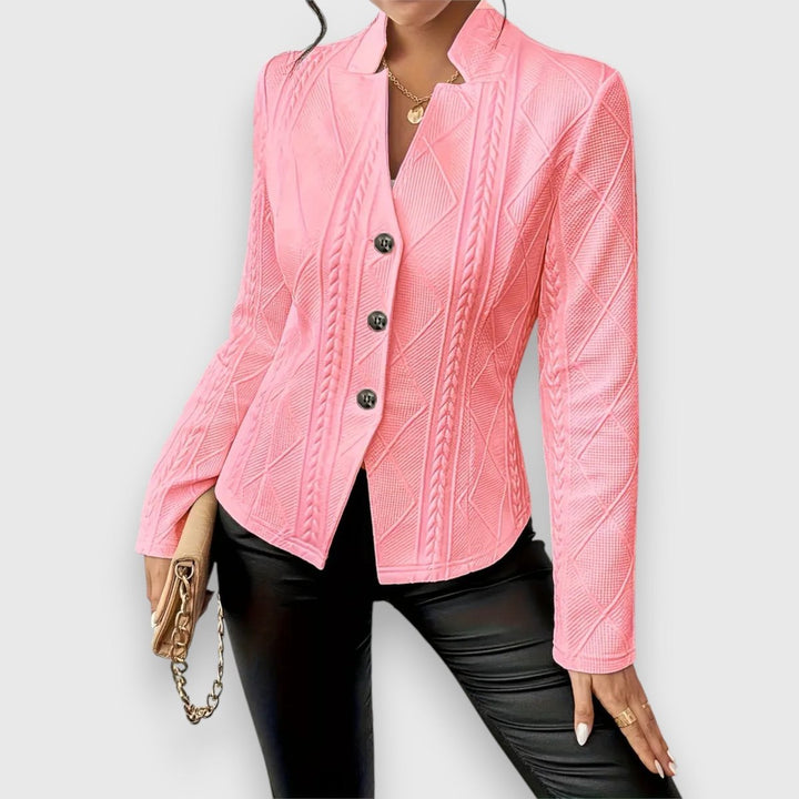 Women's Slim-Fit Cable-Knit Mock-Neck Long-Sleeve Sweater Top