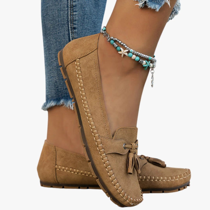 Women's Suede Tassel Slip-On Flat Loafers