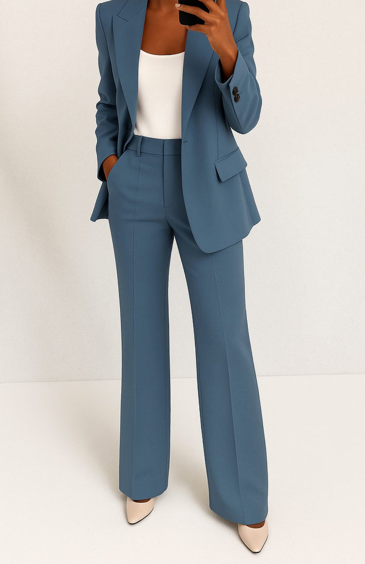 Women's Tailored Blazer Pants Suit Set