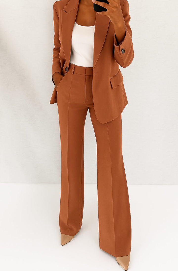 Women's Tailored Blazer Pants Suit Set