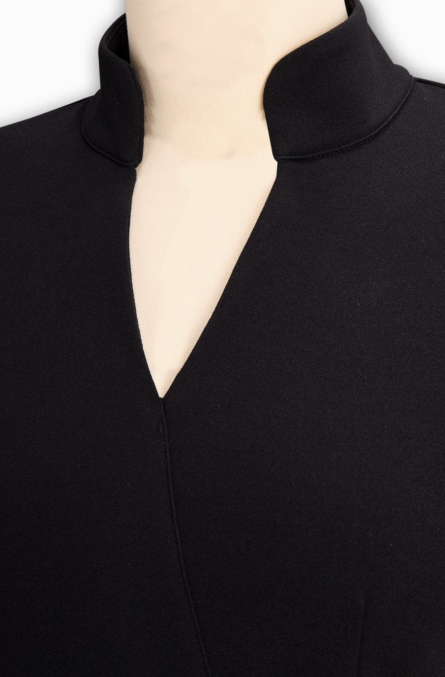Women's V-Neck 3/4 Sleeve Belted Pencil Midi Dress
