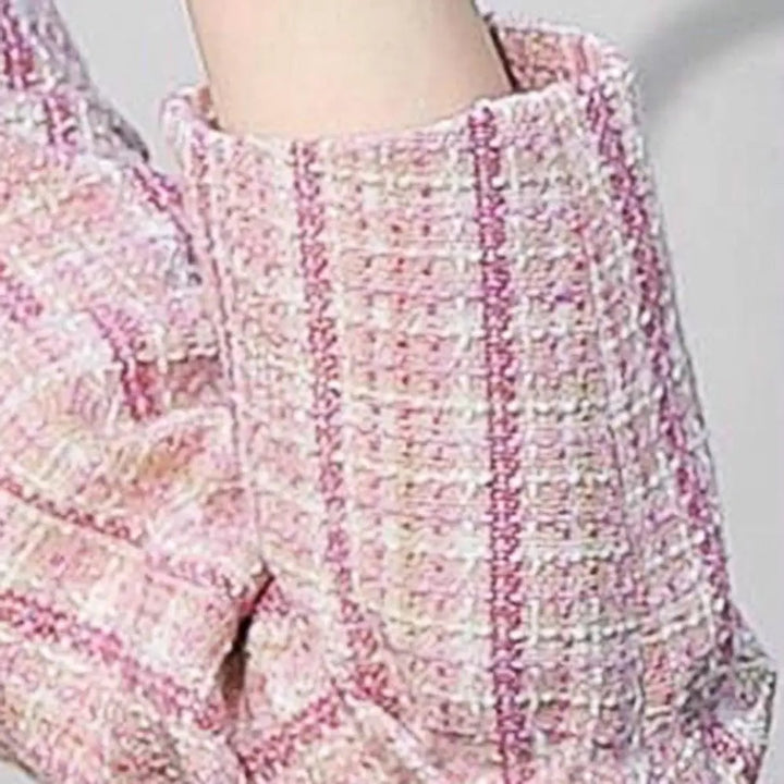 Women's Vest Checkered Single-Button Tailored Blazer Jacket