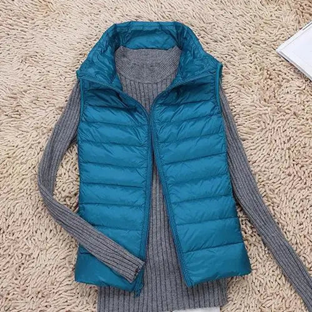 Women's Vest Ultra Light Sleeveless Packable Down Puffer - Blue