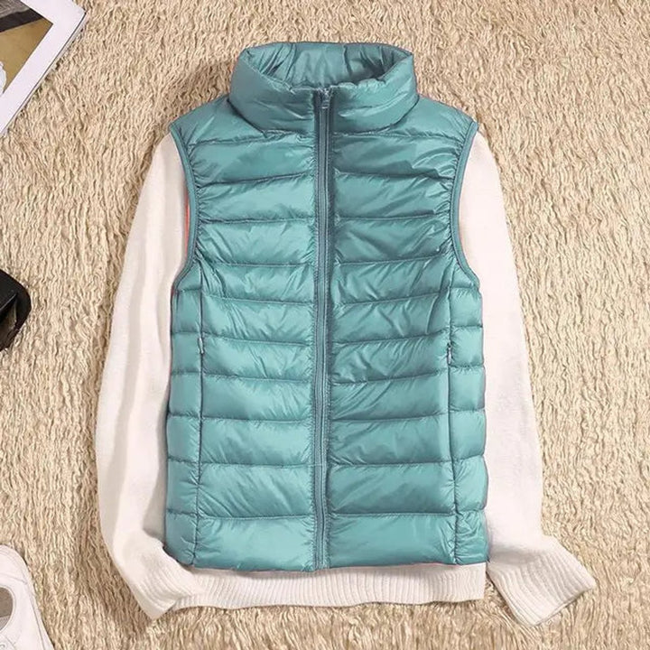 Women's Vest Ultra Light Sleeveless Packable Down Puffer - Light Blue