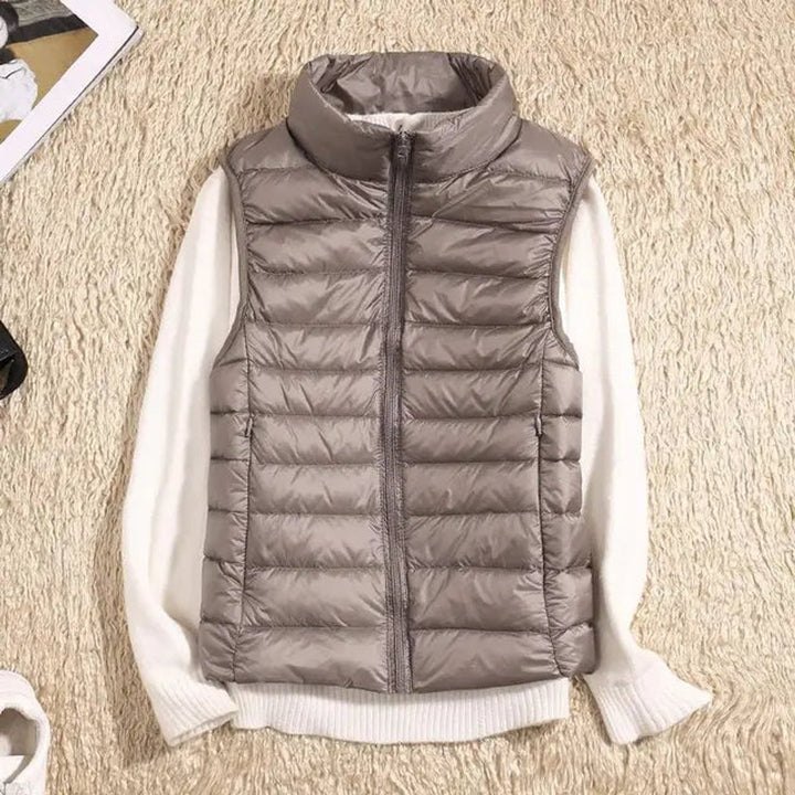 Women's Vest Ultra Light Sleeveless Packable Down Puffer - Khaki