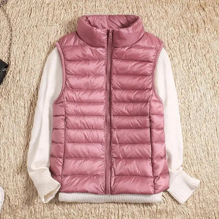 Women's Vest Ultra Light Sleeveless Packable Down Puffer - Pink