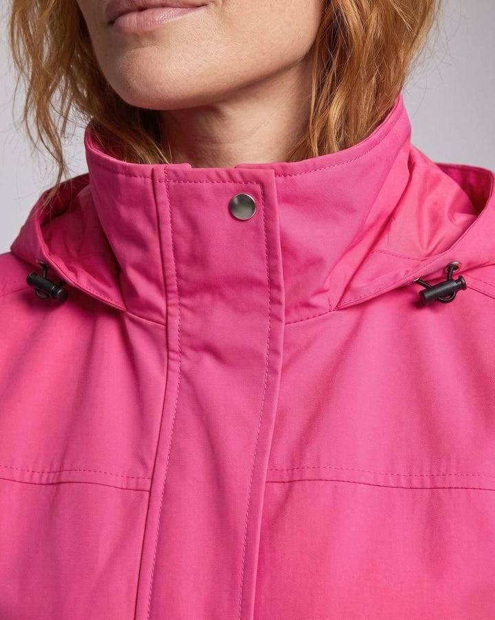 Women's Water-Resistant Hooded Drawstring Parka Coat