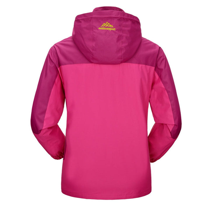 Women's Waterproof Hooded Outdoor Windbreaker Quilted Jacket